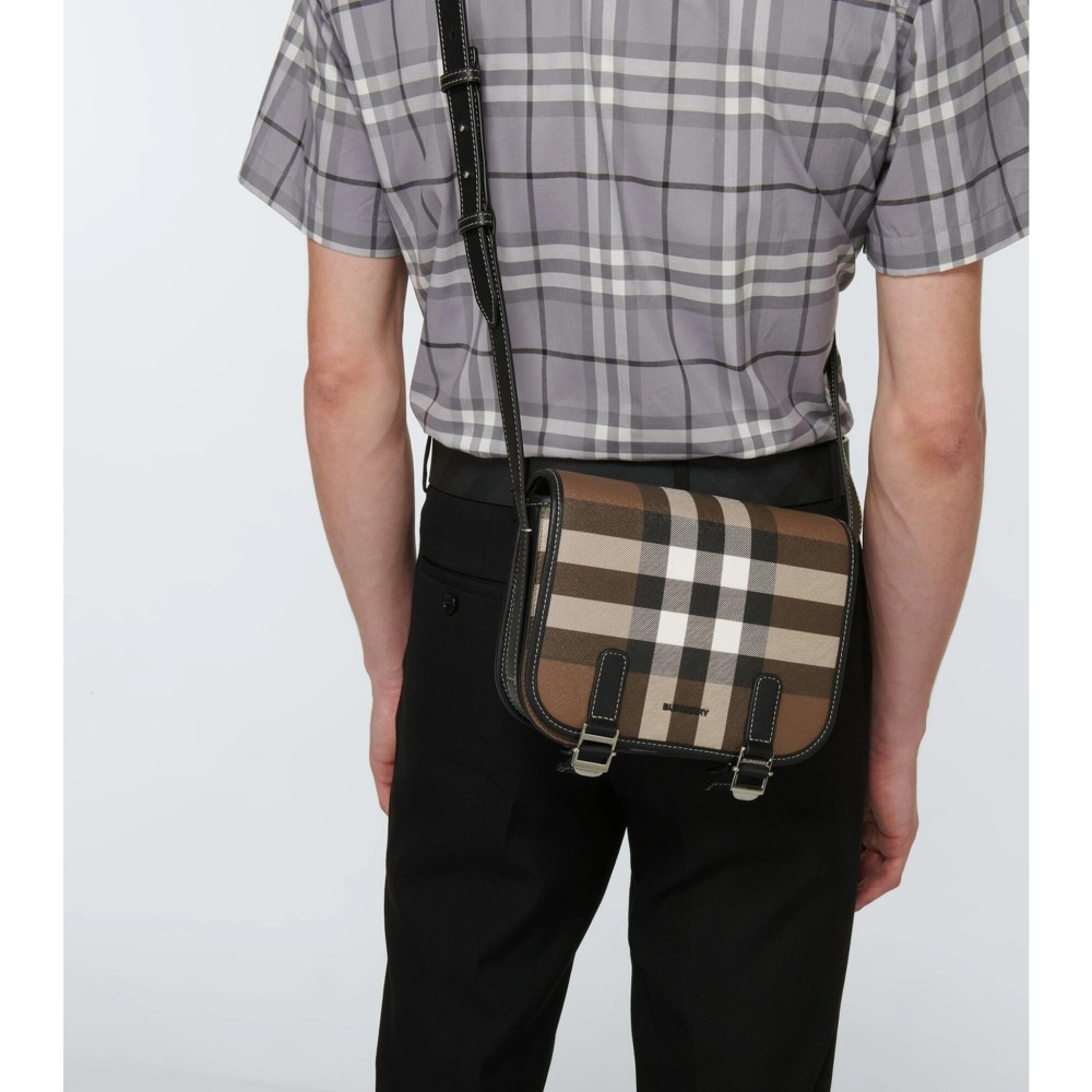 Checked shoulder bag