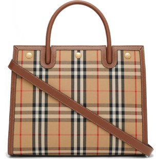  Burberry vintage check title bag