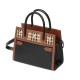 Burberry Leather and Vintage Check Two-handle Title Bag