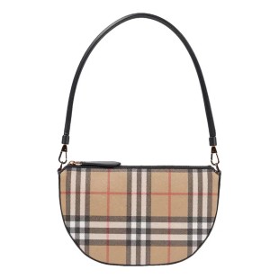 Vintage check olympia pouch in archive beige