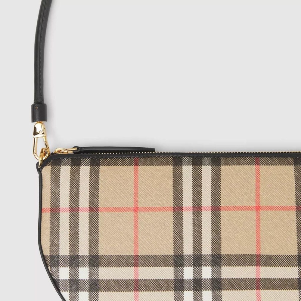 Vintage check olympia pouch in archive beige