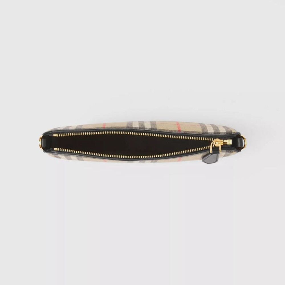 Vintage check olympia pouch in archive beige