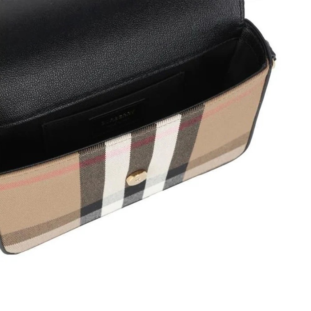 Hampshire Check Canvas Leather Crossbody