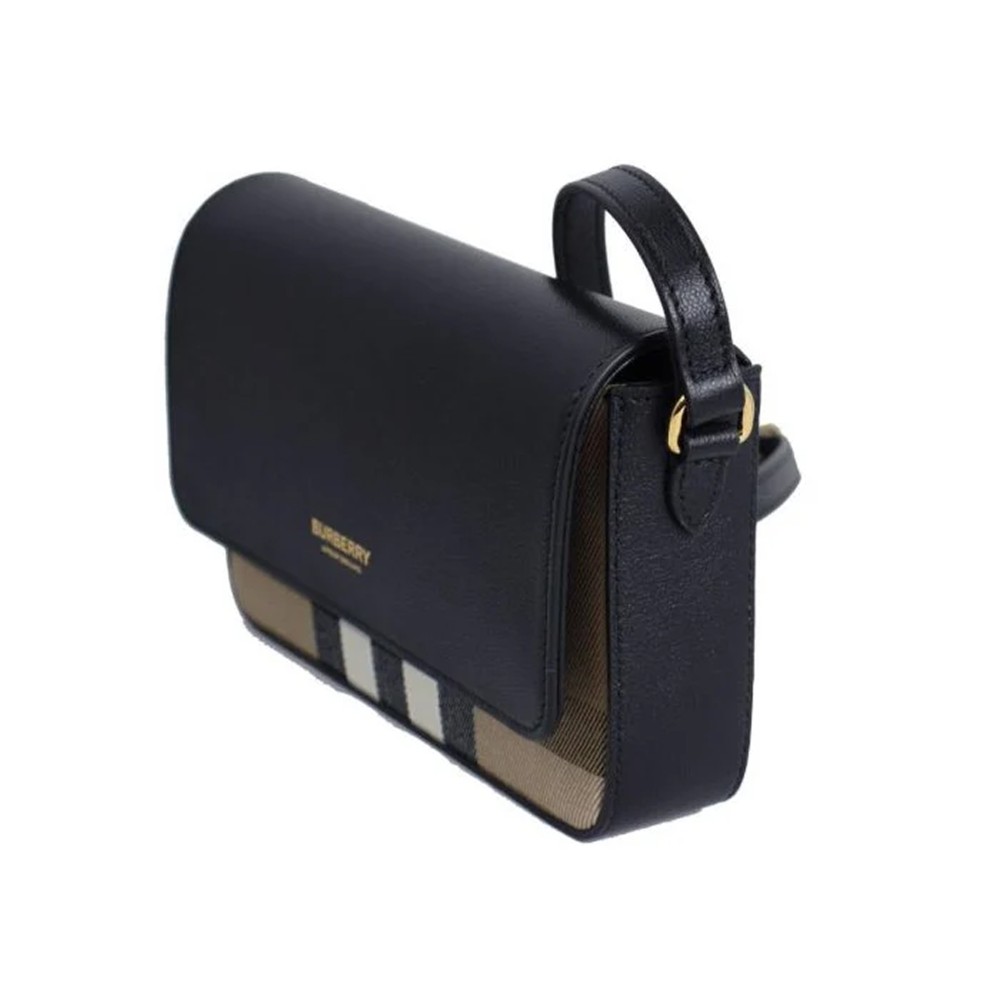 Hampshire Check Canvas Leather Crossbody