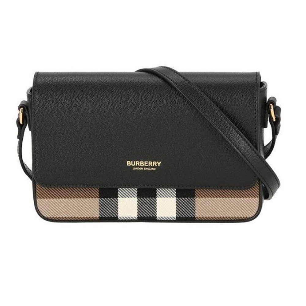 Hampshire Check Canvas Leather Crossbody