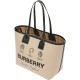 Label Print Cotton Medium London Tote Bag