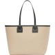Label Print Cotton Medium London Tote Bag