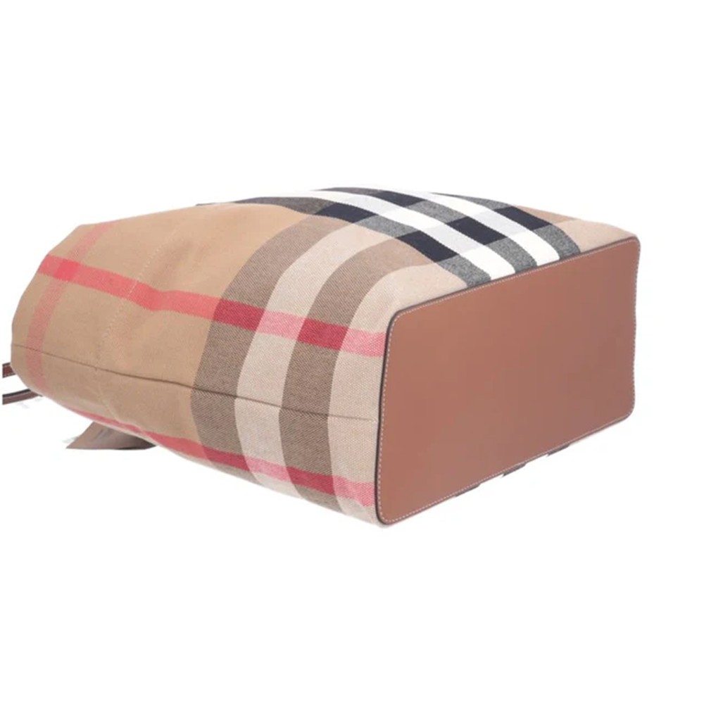 London Check Canvas Medium Tote Bag