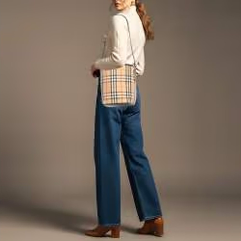 Check Bucket Shoulder Bag