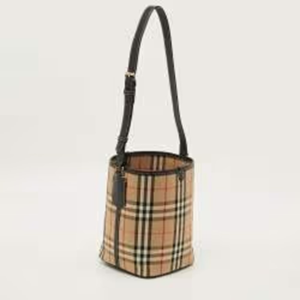 Check Bucket Shoulder Bag