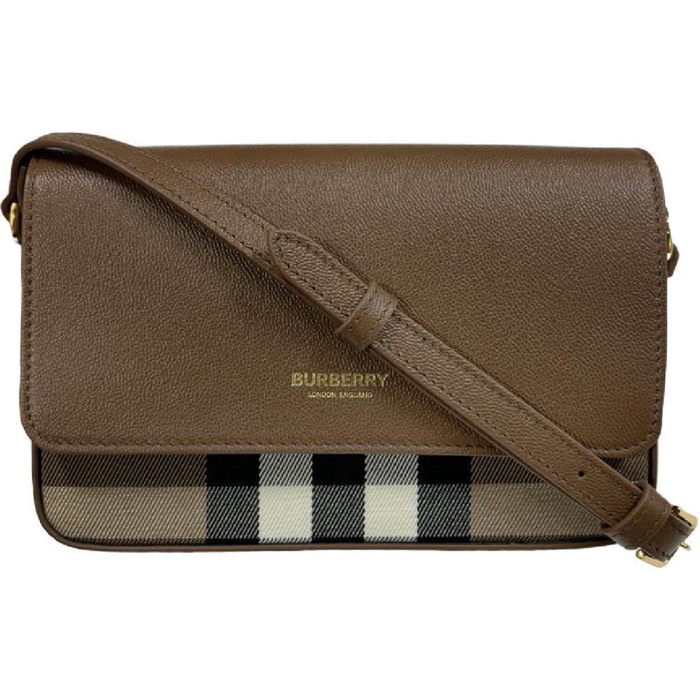 Hampshire Check Canvas Leather Crossbody