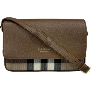 Hampshire Check Canvas Leather Crossbody
