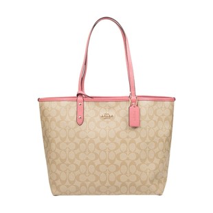 Canvas With Leather Tote Bag Shopping Bag Combo Bag Handbag Shoulder Bag Large Women S Khaki Pink