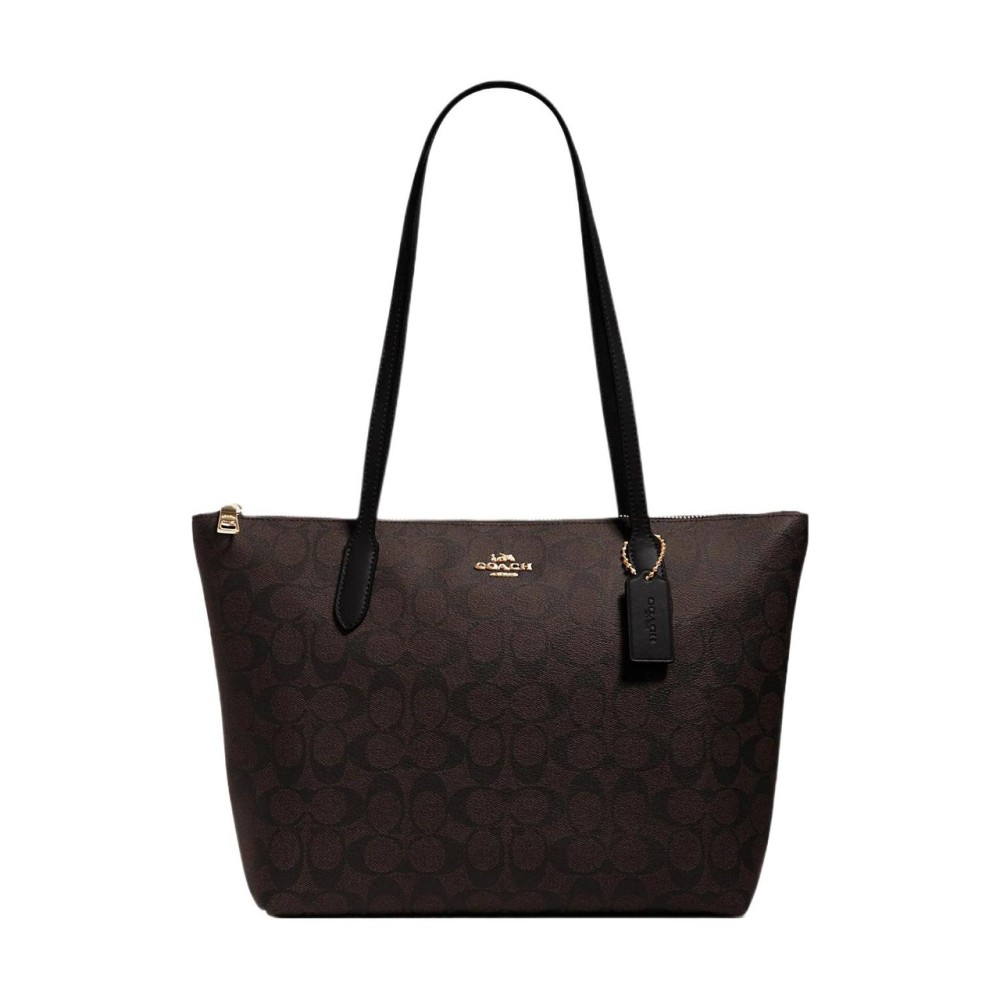 Pvc Tote Bag Shopping Bag Shoulder Bag Medium Size Women S Dark Brown
