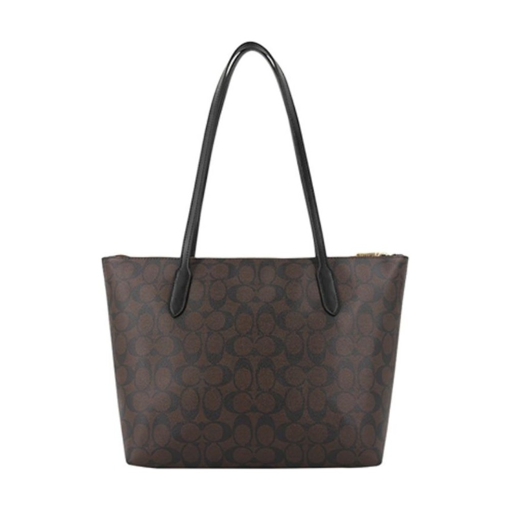 Pvc Tote Bag Shopping Bag Shoulder Bag Medium Size Women S Dark Brown