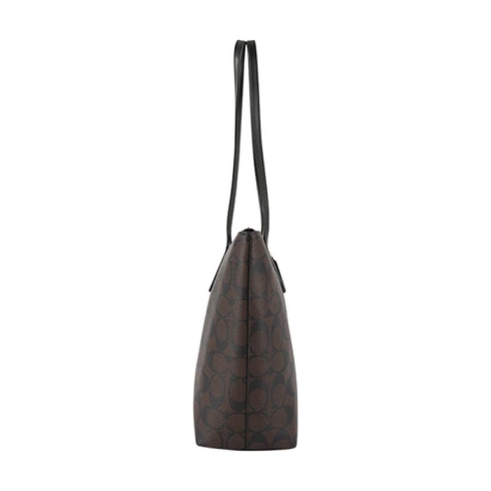 Pvc Tote Bag Shopping Bag Shoulder Bag Medium Size Women S Dark Brown