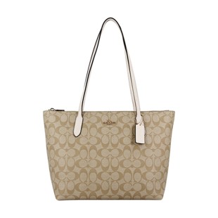 Tote 30 Monogram Tote Shoulder Bag Women S Khaki White