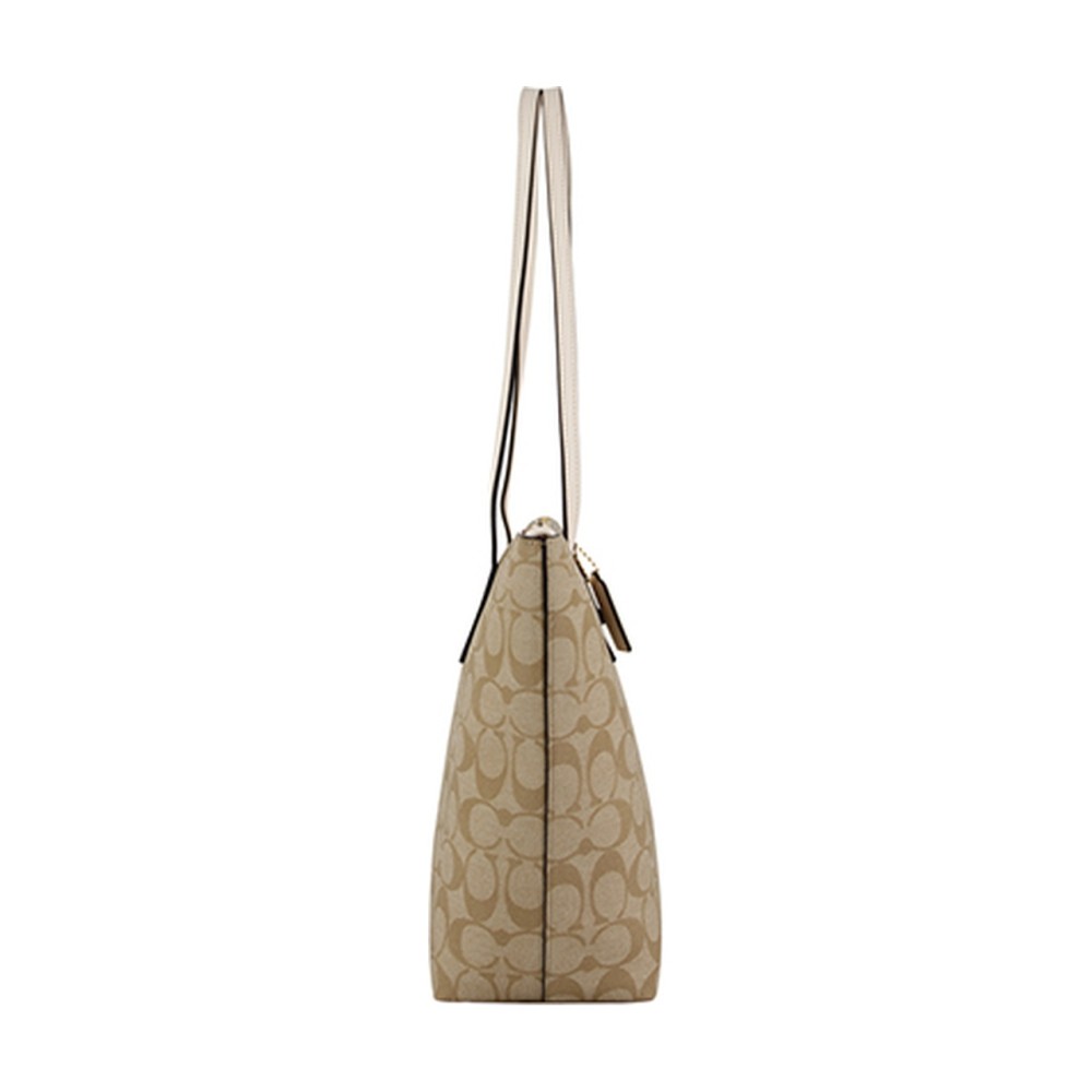 Tote 30 Monogram Tote Shoulder Bag Women S Khaki White