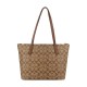 Zip Top Tote Pvc Shoulder Bag Medium Women S Brown Monogram