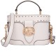 Georgie Leather Box Bag Handbag Shoulder Bag Crossbody Bag Small Size Women S White