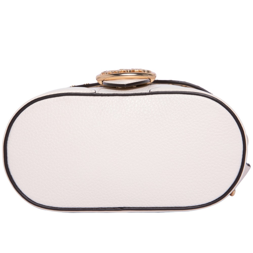 Georgie Leather Box Bag Handbag Shoulder Bag Crossbody Bag Small Size Women S White