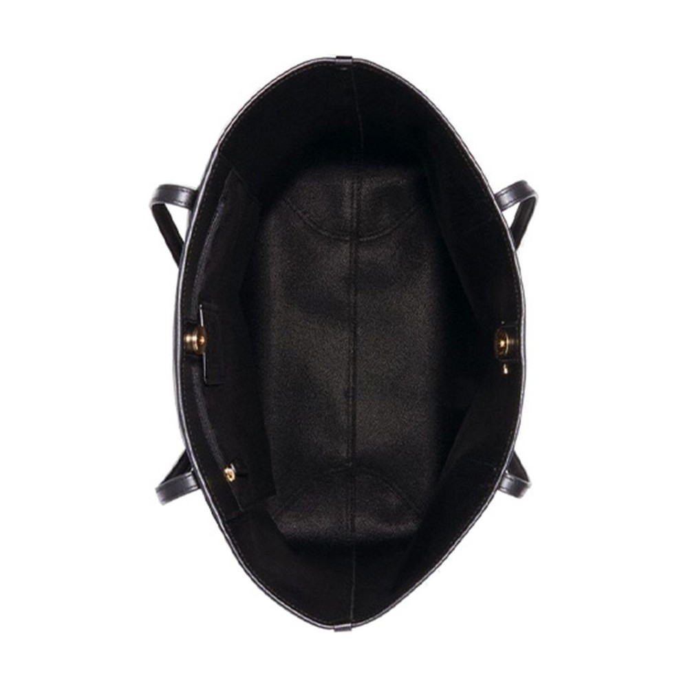 City 33 Tote Monogram Shoulder Bag Large Canvas Brown Black Women S