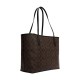 City 33 Tote Monogram Shoulder Bag Large Canvas Brown Black Women S