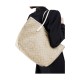 City 33 Monogram Tote Hand Bag Canvas Women S Khaki White