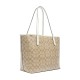 City 33 Monogram Tote Hand Bag Canvas Women S Khaki White