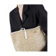 City 33 Monogram Tote Hand Bag Canvas Women S Khaki White
