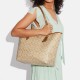 City Coated Canvas With Leather Tote Bag Shopping Bag Shoulder Bag Handbag Large Women S Milk Tea