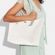 City Canvas With Leather Shoulder Bag Large Women S Gold Chalk Glacier White