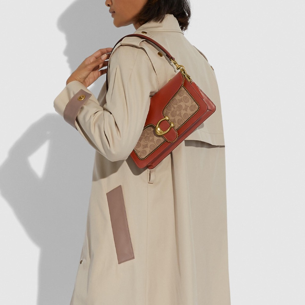 Tabby Leather Shoulder Bag Crossbody Bag Shoulder Bag Women S Rusty Red