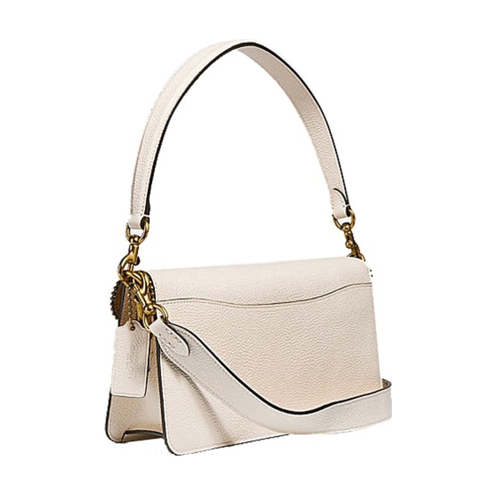 Tabby Cow Leather Shoulder Bag Medium Women S White