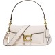 Tabby Polished Pebbled Leather Wine God Bag Shoulder Bag Crossbody Bag Medium Size Women S White