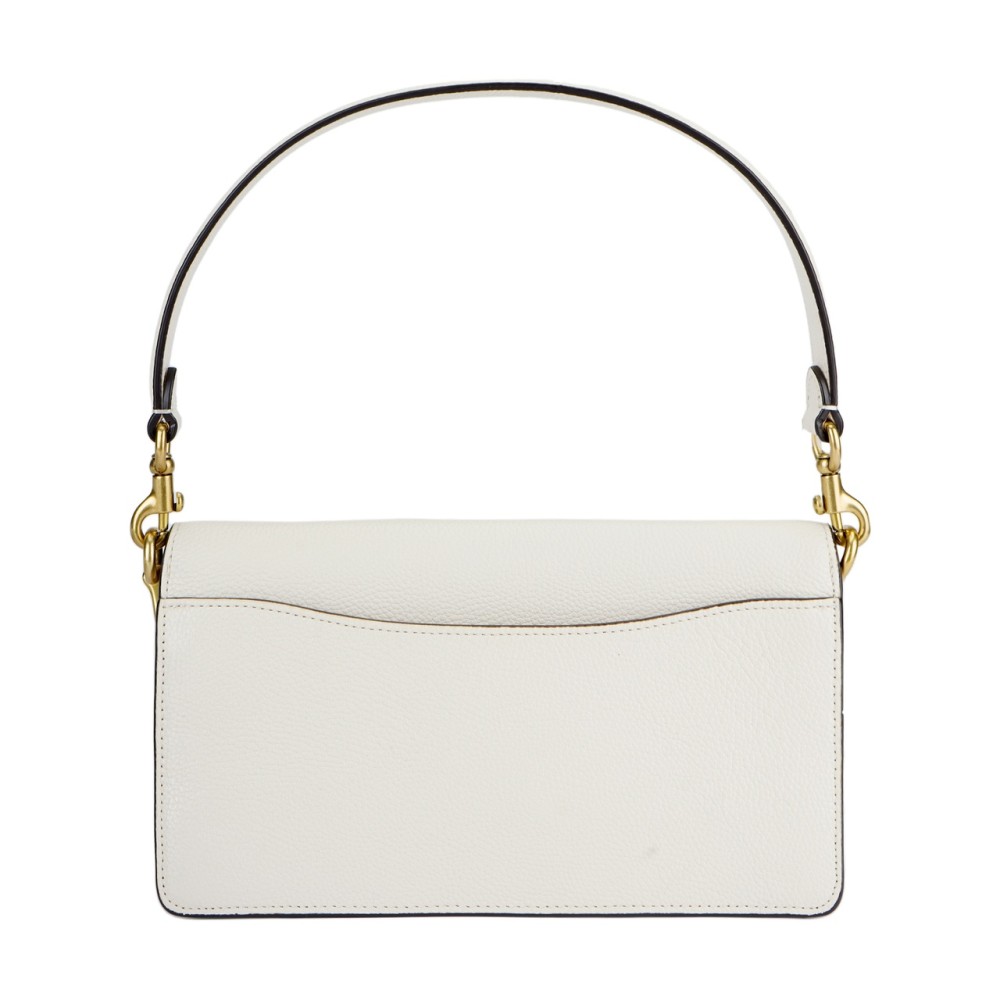 Tabby Polished Pebbled Leather Wine God Bag Shoulder Bag Crossbody Bag Medium Size Women S White