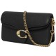 Tabby Polished Pebbled Leather Shoulder Bag Crossbody Bag Mini Women S Black