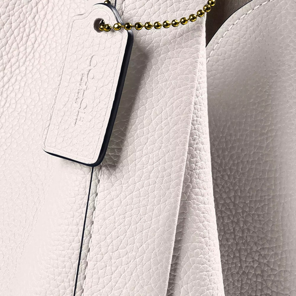 Hadley Coated Canvas With Cow Leather Handbag Small Women S White