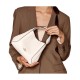 Hadley Coated Canvas With Cow Leather Handbag Small Women S White