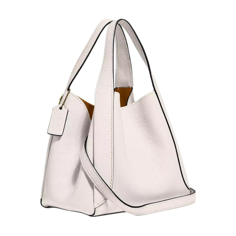 Hadley Coated Canvas With Cow Leather Handbag Small Women S White