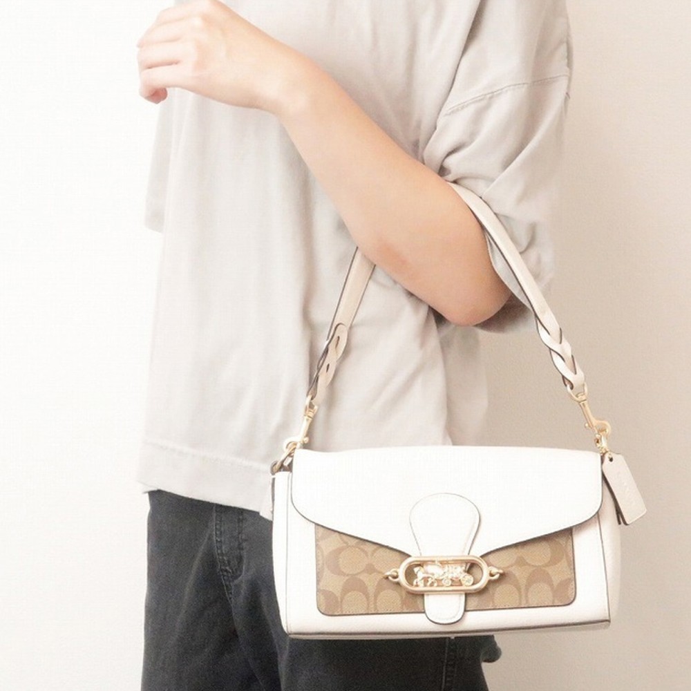 Jade Leather Zhi Sheng Bag Shoulder Bag Handbag Shoulder Bag Crossbody Bag 26 Women S White Dark Brown Monogram