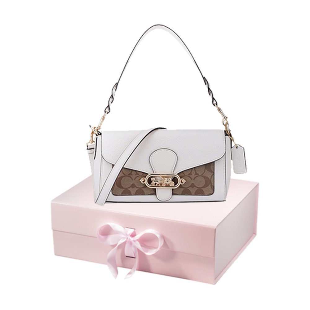 Jade Leather Zhi Sheng Bag Shoulder Bag Handbag Shoulder Bag Crossbody Bag 26 Women S White Dark Brown Monogram
