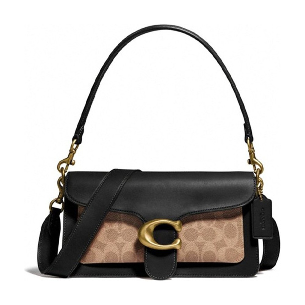 Tabby Coated Canvas Handbag Medium Women S Black Brown Monogram