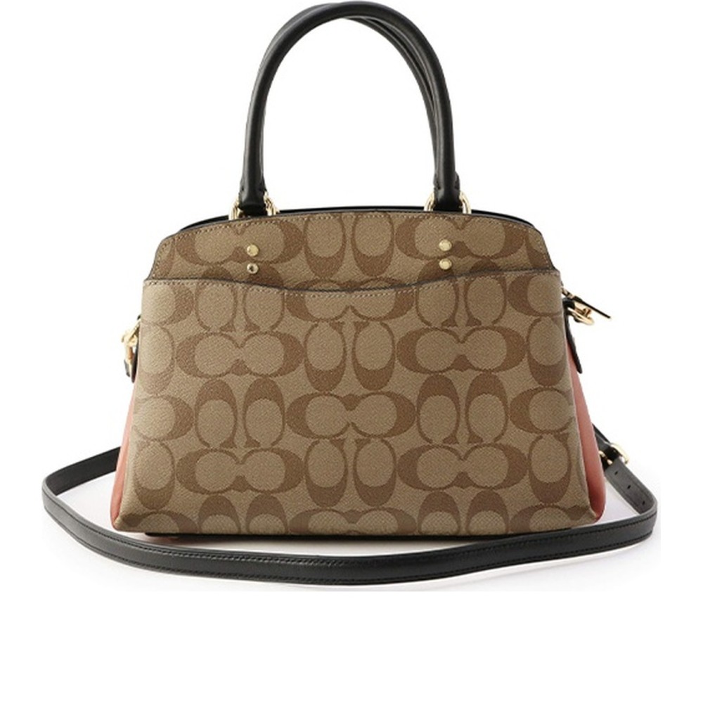 Lillie Canvas With Leather Handbag Shoulder Bag Crossbody Bag Mini Women S Light Brown