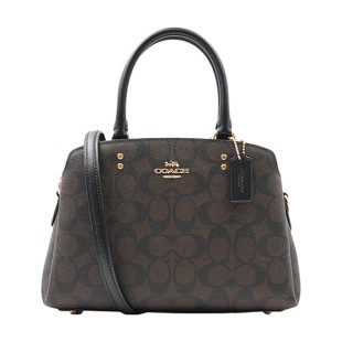 Lillie Cow Leather Handbag Shoulder Bag Crossbody Bag Small Size Women S Dark Brown