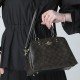 Lillie Cow Leather Handbag Shoulder Bag Crossbody Bag Small Size Women S Dark Brown