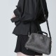 Lillie Cow Leather Handbag Shoulder Bag Crossbody Bag Small Size Women S Dark Brown
