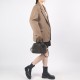 Lillie Cow Leather Handbag Shoulder Bag Crossbody Bag Small Size Women S Dark Brown