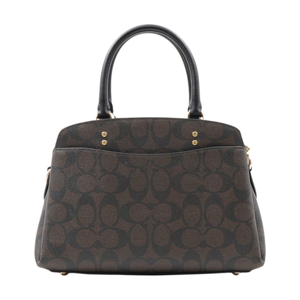 Lillie Cow Leather Handbag Shoulder Bag Crossbody Bag Small Size Women S Dark Brown