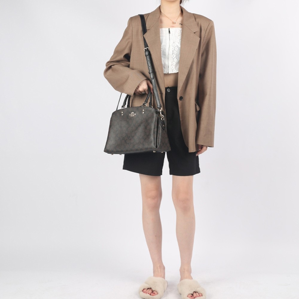 Lillie Pvc Shoulder Bag Crossbody Bag Handbag Women S Dark Brown
